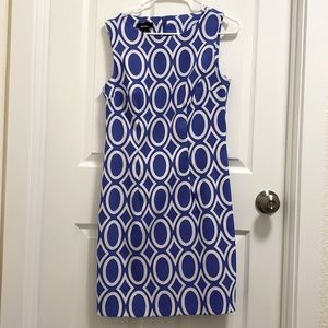 Royal blue and white geometric dress. Alyx size 8